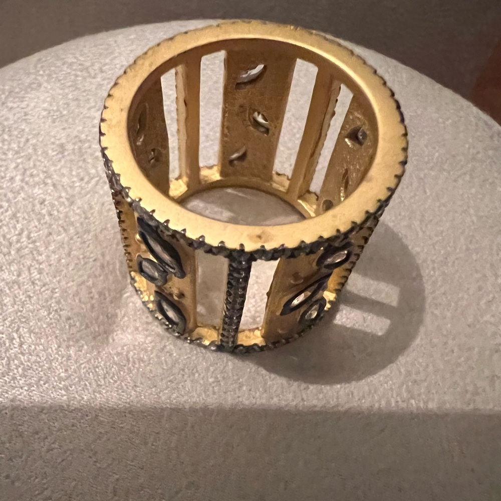 Freida Rothman gold over sterling silver Statement Ring - Picture 5 of 6